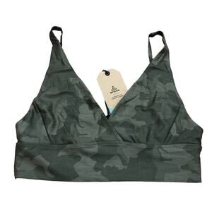 PRANA Bralette Layna Brami Bra Cami Sports Bra Size Medium Sage Camo NWT
